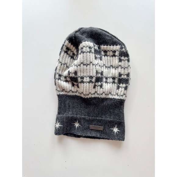 ADIDAS x STELLA MCCARTNEY Grey Star Wool Knit Slouchy Oversized Beanie, One Size - Picture 7 of 15